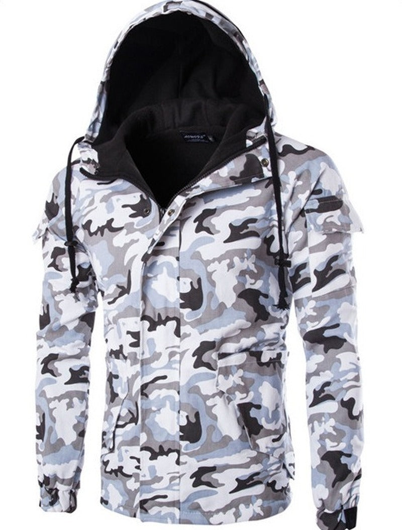 Elevate Your Style with the British Camouflage Trend Men's Hooded Jacket