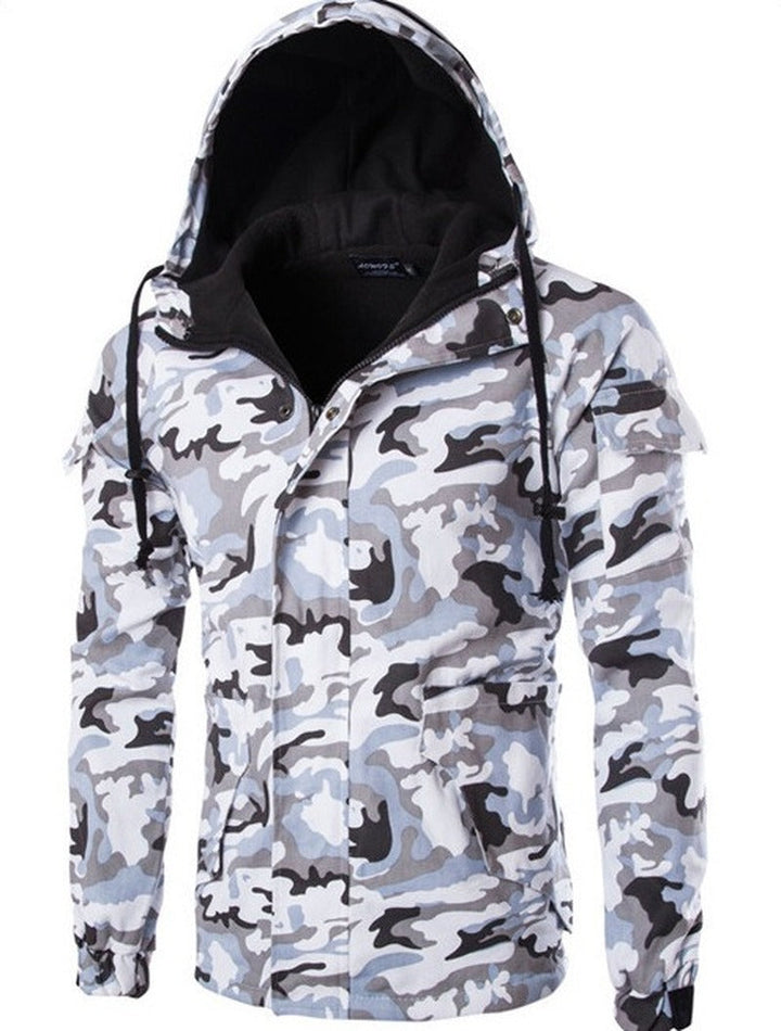 Elevate Your Style with the British Camouflage Trend Men's Hooded Jacket