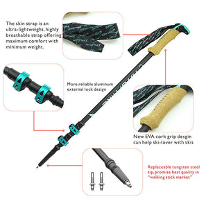 Elevate Your Outdoor Adventures with the Straight Handle External Lock Trekking Pole