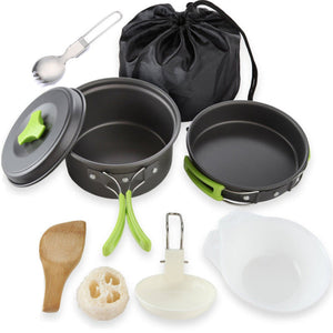 Portable Camping Cookware Set For 1-2 People